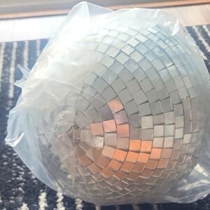 NEW Vintage 1995 Radio Shack Silver Mirror Motorized 8" Disco Ball